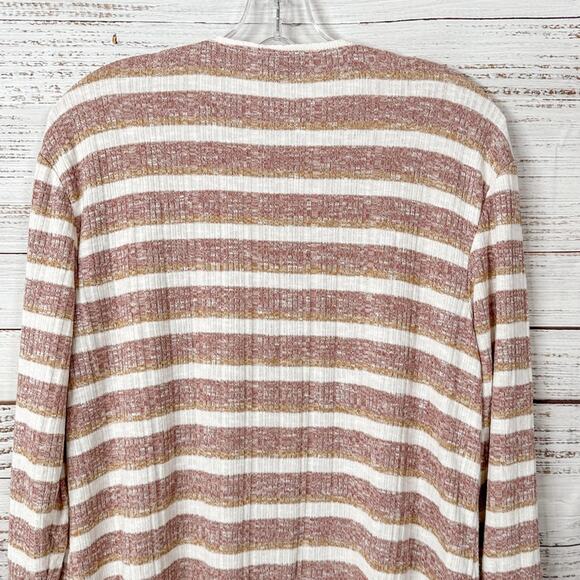 NEW Nine West Women’s Marled Striped Rib Knit Duster Cardigan Sweater Small - Picture 7 of 12
